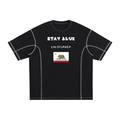 Streetwear Contrast-Stitched Cotton T-Shirt