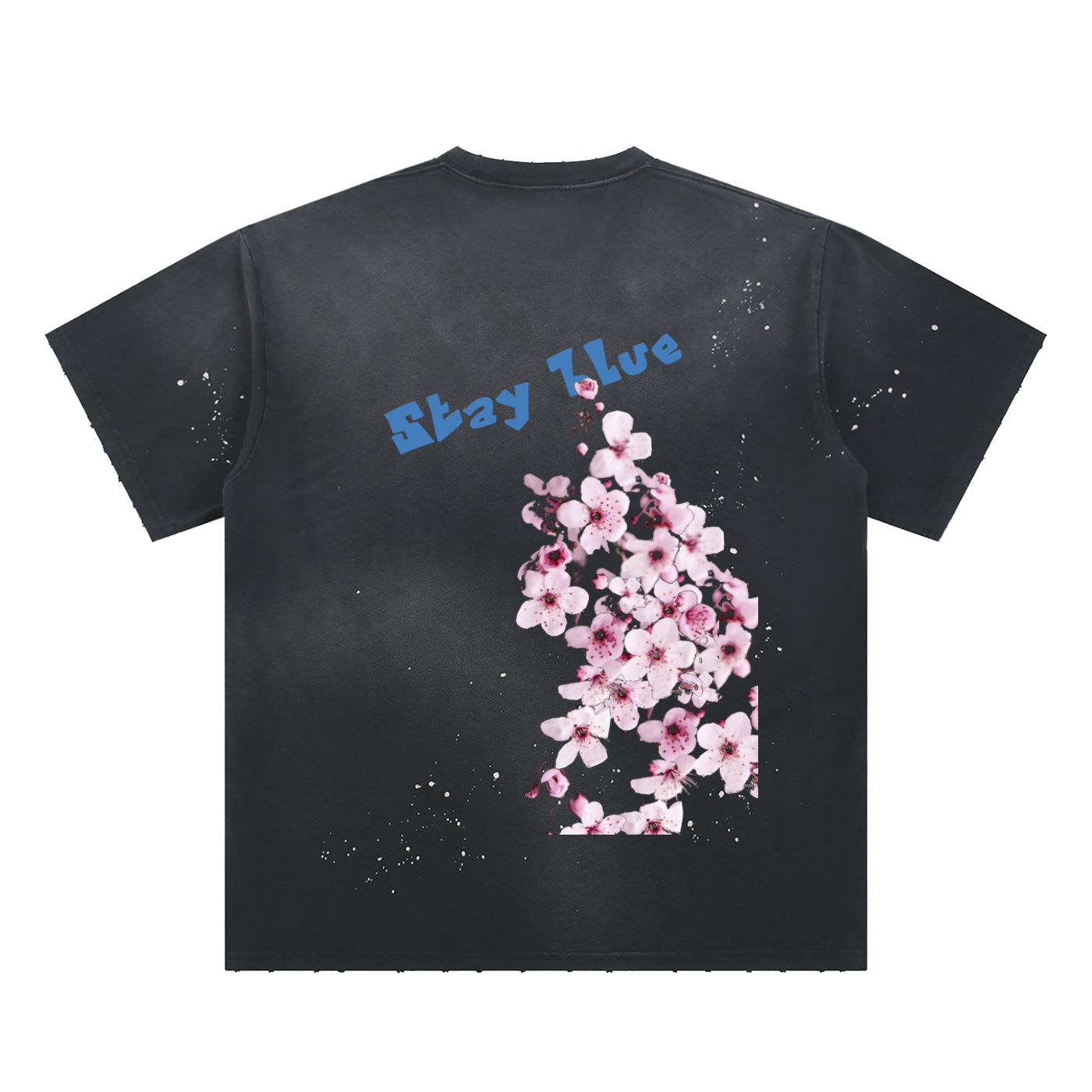Hand-Frayed Sunfade Paint Splatter T-Shirt